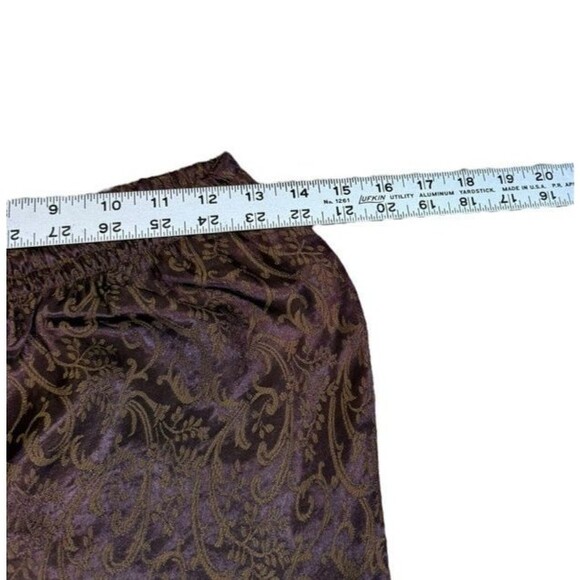 Victorias Secret Vtg Gold Label Pajama Set Size Small Maroon Brocade/Gold-Lounge - Picture 10 of 10